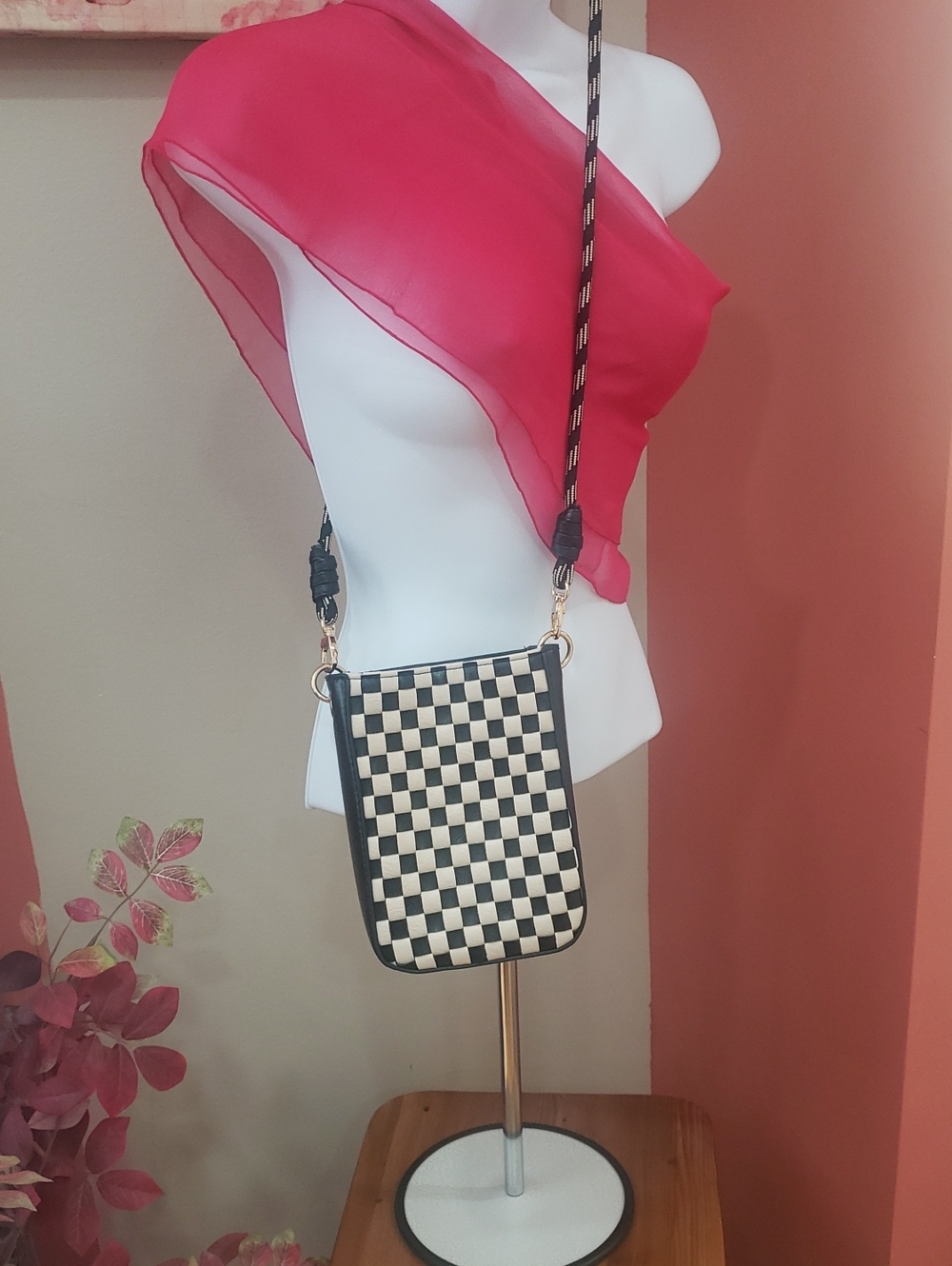 Universal Thread, Black & White Checkered Crossbody Bag - Women